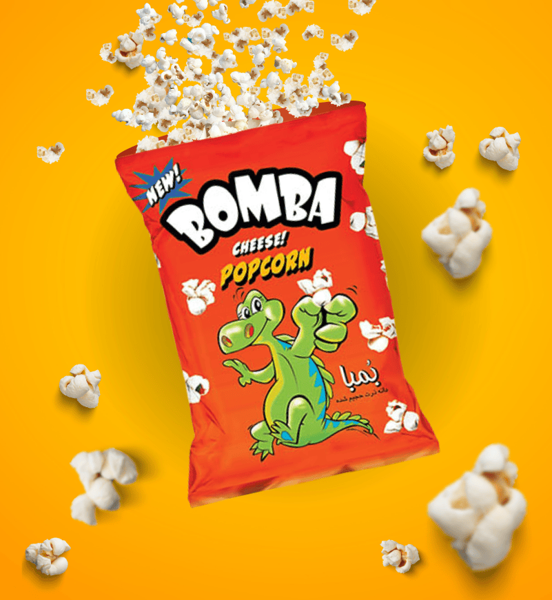 Bomba popcorn - Golnoosh Bakhtar Food Industries Manufacturer, Urmia